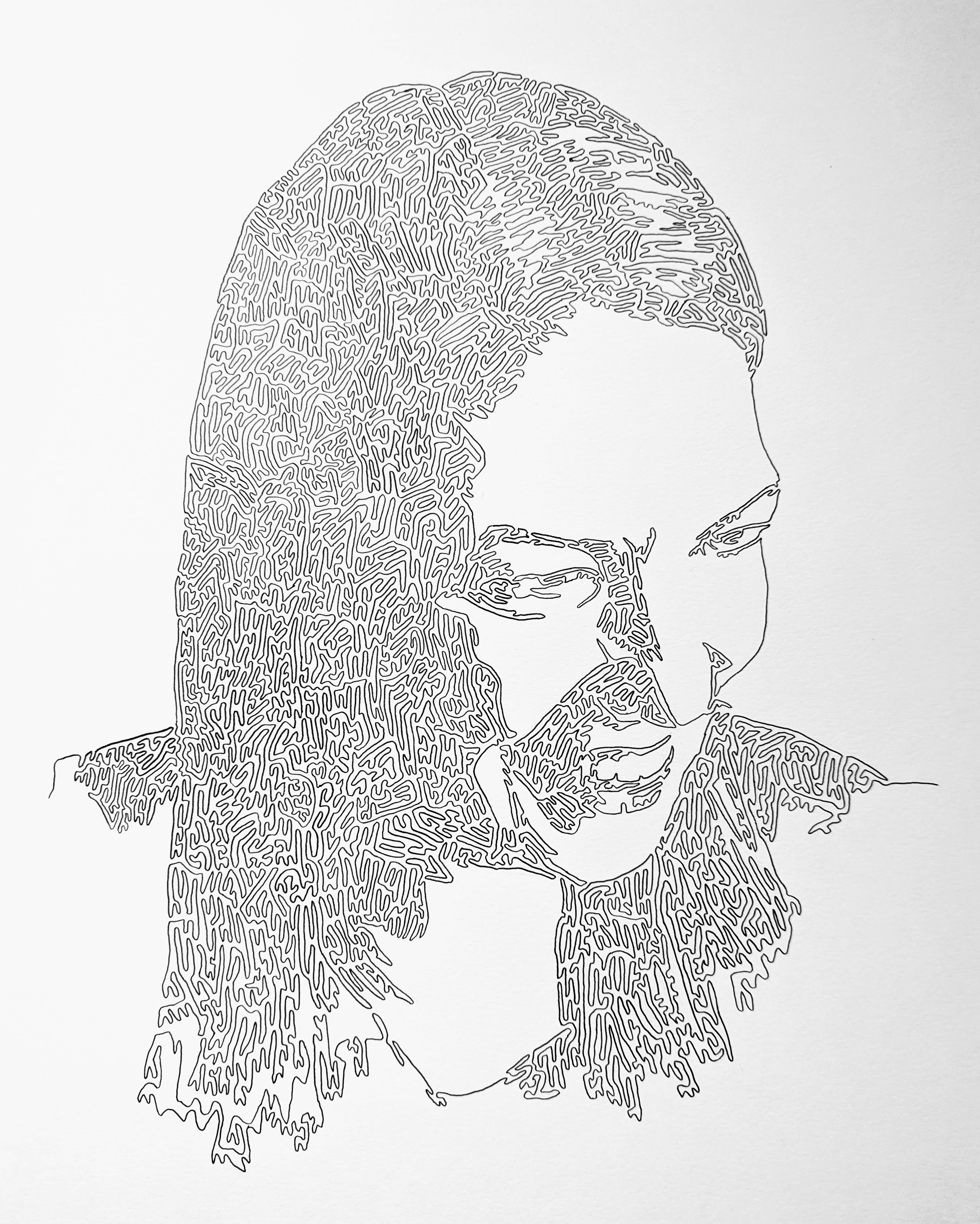 Line drawing of Jen